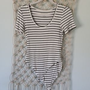 B&W Striped Body Suit